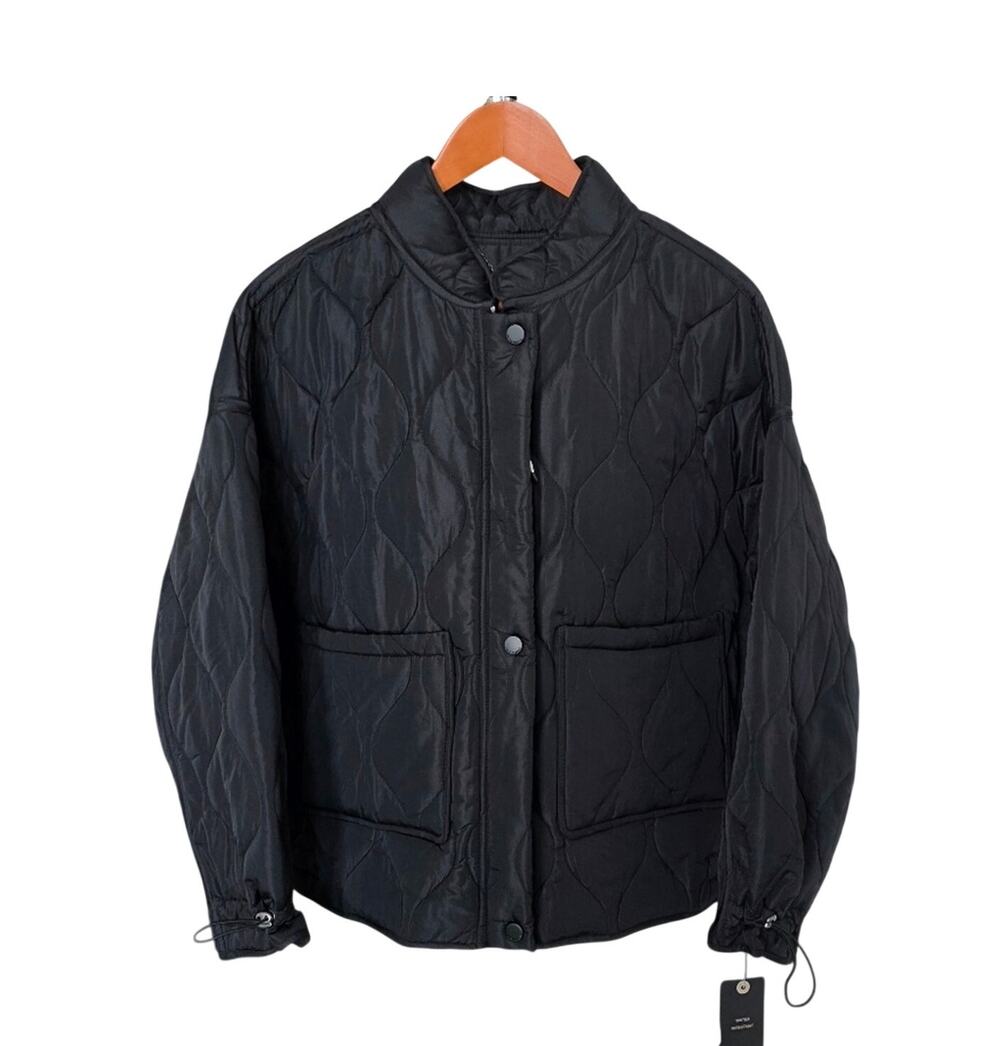 Lucky Brand Black Quilted Puffer Jacket Size XL NWT
